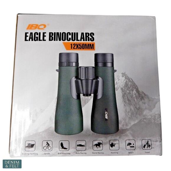 IBQ 12x50 Eagle Binoculars w/ Phone Adapter Waterproof Fogproof Lightweight NEW - Picture 5 of 14